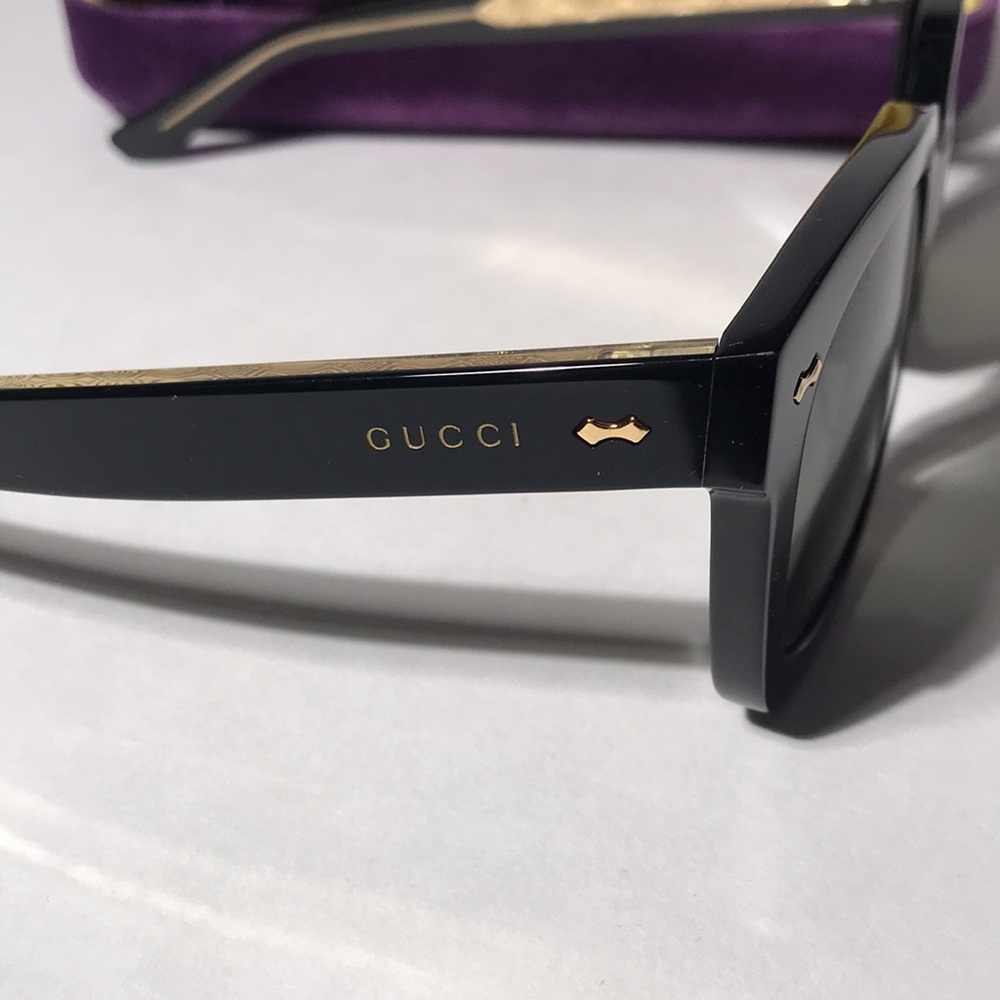 New Authentic Gucci GG0912S 001 Black Square Sunglasses with Case - Picture 10 of 16